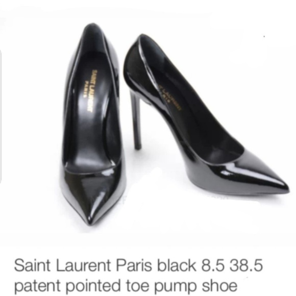 NWOT Saint Laurent Zoe Pumps Patent Leather $1795 - Picture 2 of 6